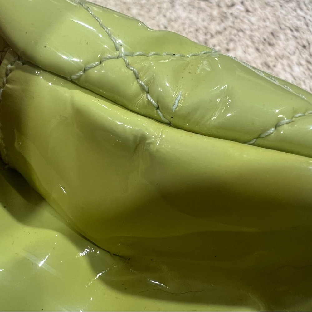 CHANEL Quilted Green Patent Leather Just Mademoiselle Shoulder Bag - Picture 10 of 16